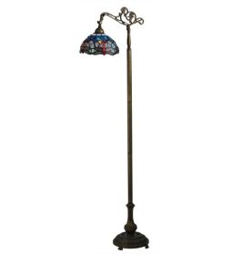 60.5"H Tiffany Hanginghead Dragonfly Bridge Arm Floor Lamp