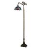 60.5"H Tiffany Hanginghead Dragonfly Bridge Arm Floor Lamp