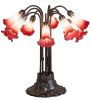 22"H Pink/White Pond Lily 10 LT Table Lamp