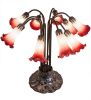 22"H Pink/White Pond Lily 10 LT Table Lamp