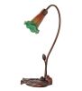 16" High Amber/Green Pond Lily Accent Lamp