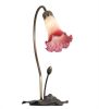 16 High Pink/White Tiffany Pond Lily Accent Lamp