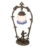 19" High Pink/Blue Cherub With Violin Mini Lamp