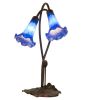 16" High Blue Pond Lily 2 LT Accent Lamp