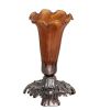 Pond Lily Victorian Mini Lamp - Amber - 7 in. ht.