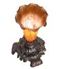 Pond Lily Victorian Mini Lamp - Amber - 7 in. ht.