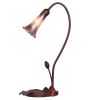 16" High Purple Iridescent Tiffany Pond Lily Accent Lamp