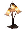 16" High Amber/Purple Pond Lily 3 LT Table Base