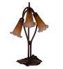 16" High Amber/Purple Pond Lily 3 LT Table Base