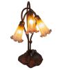 16" High Amber/Purple Pond Lily 3 LT Table Base
