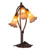 16" High Amber/Purple Pond Lily 3 LT Table Base