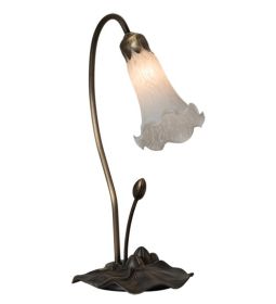 16 High White Tiffany Pond Lily Accent Lamp