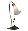 16 High White Tiffany Pond Lily Accent Lamp