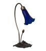 16 High Blue Tiffany Pond Lily Accent Lamp
