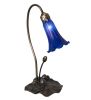 16 High Blue Tiffany Pond Lily Accent Lamp