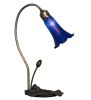 16 High Blue Tiffany Pond Lily Accent Lamp