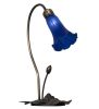 16 High Blue Tiffany Pond Lily Accent Lamp