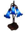 16" High Blue Tiffany Pond Lily 3 LT Accent Lamp