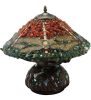 16.5"H Dragonfly Polished Agata Table Lamp