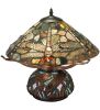 16.5"H Dragonfly Cut Agata Table Lamp