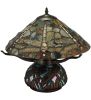 16.5"H Dragonfly Cut Agata Table Lamp