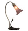 16 High Lavender Tiffany Pond Lily Accent Lamp