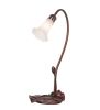 16" High White Tiffany Pond Lily Accent Lamp