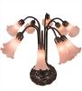 24"H Pink Pond Lily 10 LT Table Lamp