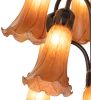 63" High Amber Tiffany Pond Lily 12 LT Floor Lamp
