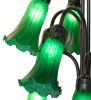 63" High Green Tiffany Pond Lily 12 LT Floor Lamp