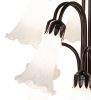 63" High White Tiffany Pond Lily 12 LT Floor Lamp