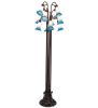 63" High Pink/Blue Tiffany Pond Lily 12 LT Floor Lamp