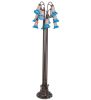 63" High Pink/Blue Tiffany Pond Lily 12 LT Floor Lamp