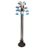 63" High Pink/Blue Tiffany Pond Lily 12 LT Floor Lamp