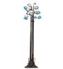 63" High Pink/Blue Tiffany Pond Lily 12 LT Floor Lamp