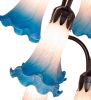 63" High Pink/Blue Tiffany Pond Lily 12 LT Floor Lamp