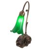 15" High Green Tiffany Pond Lily Accent Lamp