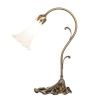 15" High White Tiffany Pond Lily Accent Lamp