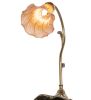15" High Amber/Purple Tiffany Pond Lily Accent Lamp