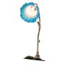 15" High Pink/Blue Tiffany Pond Lily Accent Lamp