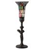 15" High Stained Glass Pond Lily Nouveau Lady Accent Lamp