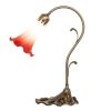 15" High Pink/White Tiffany Pond Lily Accent Lamp