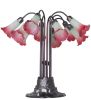 24" High Seafoam/Cranberry Tiffany Pond Lily 10 LT Table Lamp
