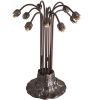24" High Seafoam/Cranberry Tiffany Pond Lily 10 LT Table Lamp