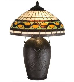 23" High Tiffany Acorn Table Lamp