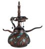 17"H Tiffany Dragonfly w/Tiffany Mosaic Base Table Lamp