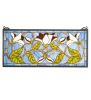 25" Wide X 11" High Magnolia Stained Glass Window
