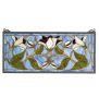 25" Wide X 11" High Magnolia Stained Glass Window