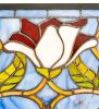 25" Wide X 11" High Magnolia Stained Glass Window