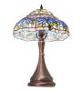 18" High Poinsettia Fluted Accent Lamp